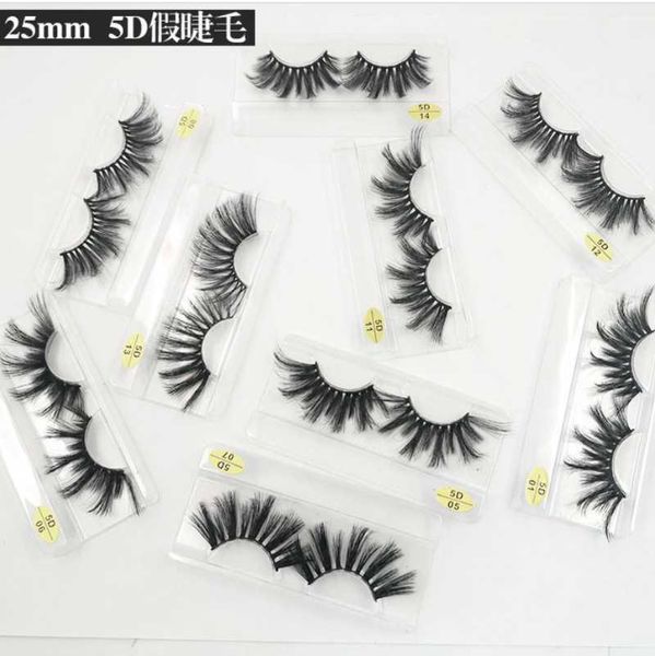 

faux mink eyelashes 25mm lashes fluffy messy 3d wholesale, natural false extension1