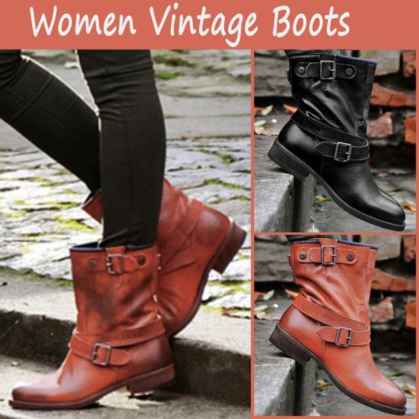 

boots women winter ladies fashion hasp square root shoes heels slip on pointed toe solid female botas de mujer, Black