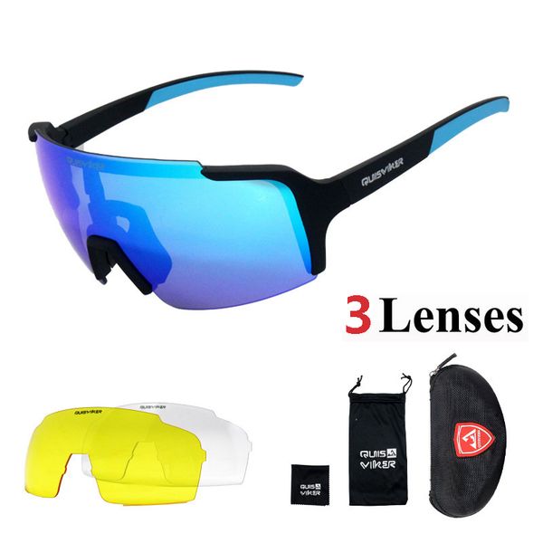 

3 lenses cycling sunglasses mtb bike cycle eyewear men women uv400 tr90 polarized sport windproof goggles bicycle mountain glasses full pack