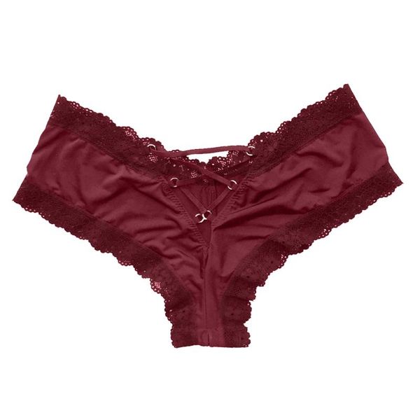 

women's panties underwear intimate lingerie cutout ice silk lace edge elasticity no trace breathable low waist briefs #p3, Black;pink