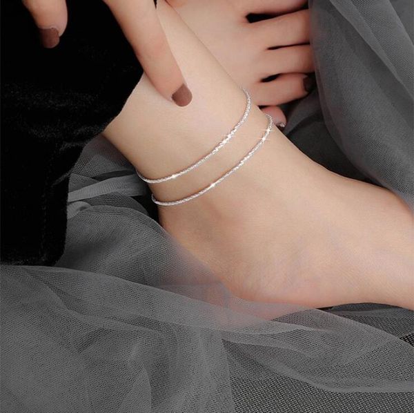 

2021 luxury full rhinestone anklet lady jewelry beach party gives lovers all-match fashion does not fade, Red;blue