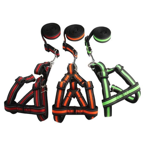 

much styles colors dog collar outdoor walking traction rope cats necklace tough nylon pet belt reflective leash dogs harness collars & leash