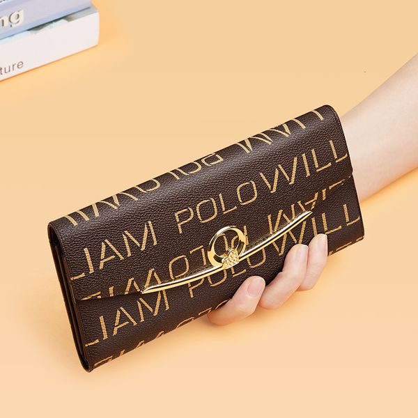 

wallet royal paul women's new long fashion large capacity multifunctional korean version simple and versatile handbag, Red;black