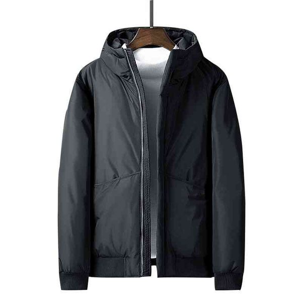 

new men's winter hooded jacket outdoor warm man thick hoodie coat clothes thick parkas clothing, Black