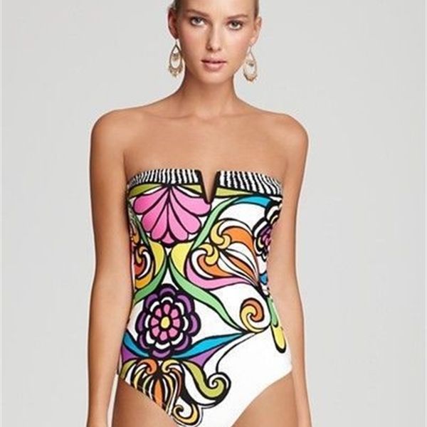 

factory3olb one swimsuit piece bikini printed triangle, White;black