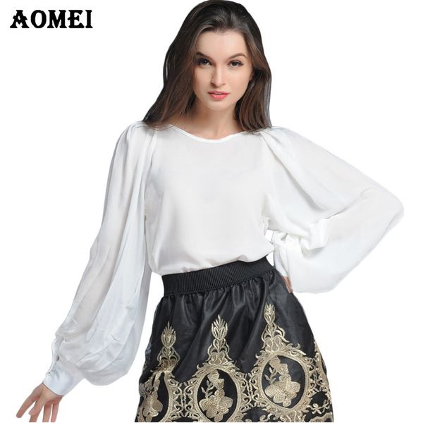

summer white  l xxl chiffon women blouse fall fashion blusas feminina female office casual workwear renda shirts clothing 210416, Blue