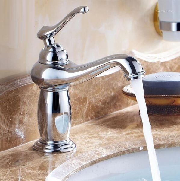 

basin faucet brass chrome silver bathroom sink single handle deck bathbasin toilet and cold mixers water tap faucets1