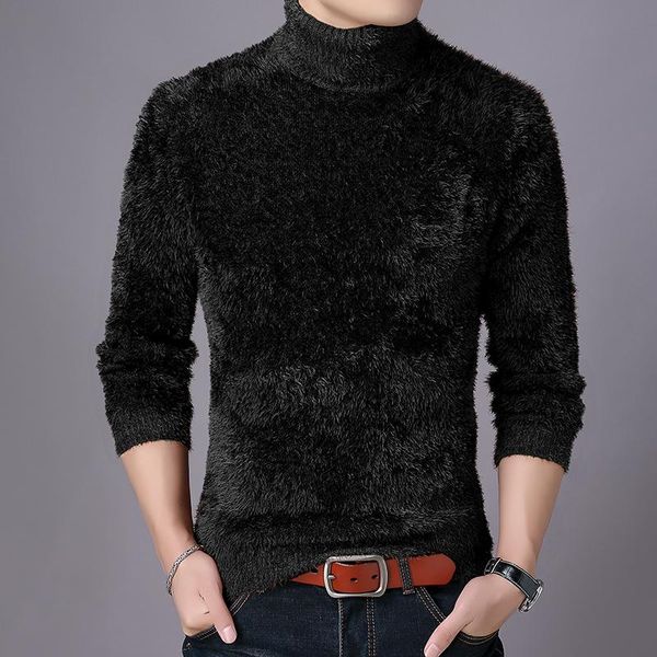 

3xl winter thick warm cashmere sweater men turtleneck mens sweaters slim fit pullover classic wool knitwear pull homme men's, White;black