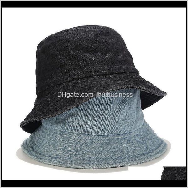

hats, scarves & gloves fashion aessoriesmen women fisherman hat casual solid color denim wash basin caps korean big along bucket japanese wi, Blue;gray