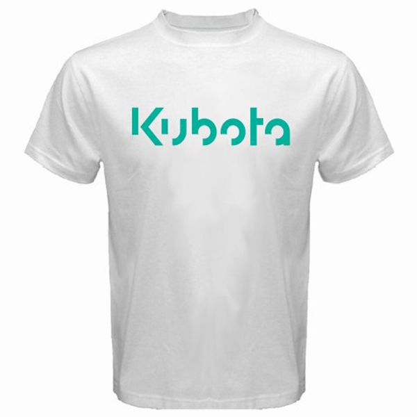 

New Kubota Tractor Green Logo Men's White T-Shirt Size S-3XL, White;black