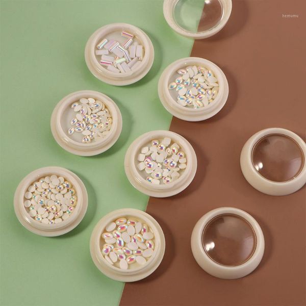 

manicure jewelry diamond plating pearl shaped ab flat-bottomed semicircle white ins nail art1, Silver;gold