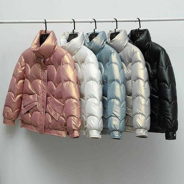 

women's down & parkas zqlz winter coat women 2021 cotton warm loose pink casual overcoat spring autumn short parka mujer thick jacket f, Black