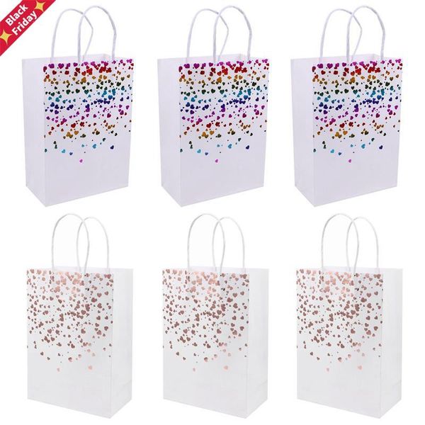 

12pcs bronzing paper party bags bag bride gift favors wrap