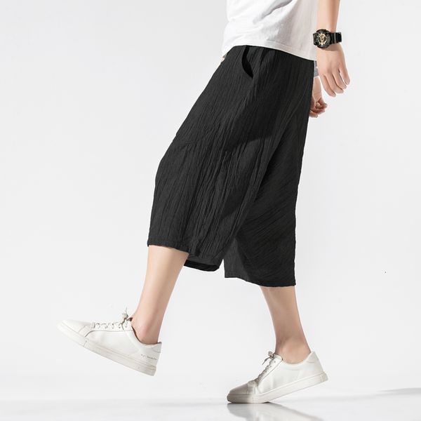 

short 2021 younger summer cotton linen man beach shorts, White;black