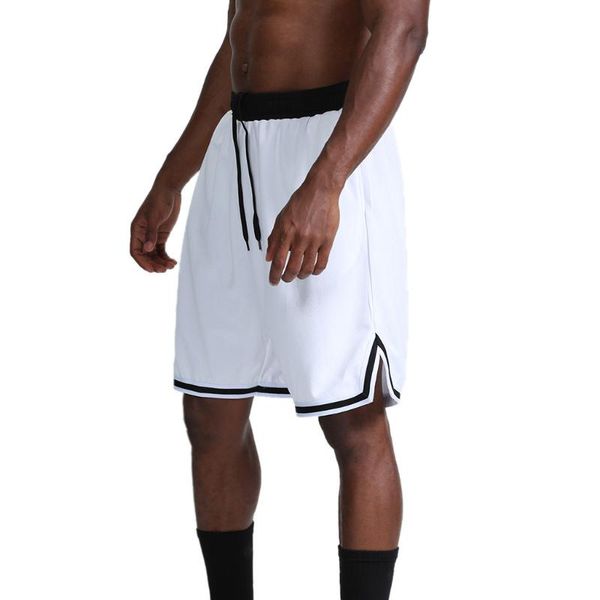 

men's shorts basketball sports five black red white anti-pilling breathable quick-drying loose fitness, White;black