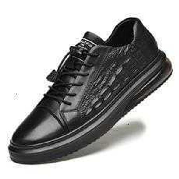 

tangzuo 9529 air cushion layer cowhide board shoes, batch ,, Black