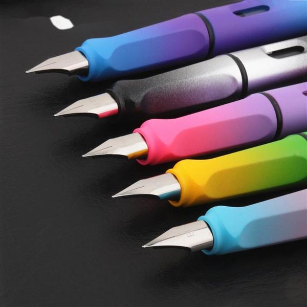 

fountain pens luxury quality 777 mixed colors business office pen student school stationery supplies ink nibs for