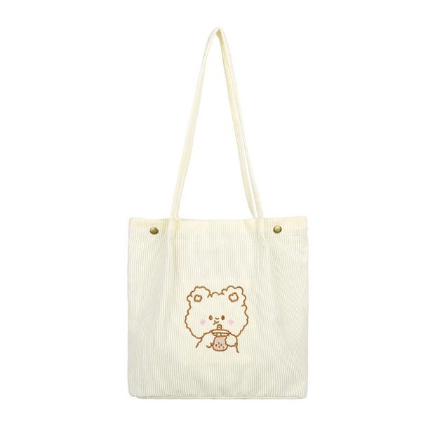 

evening bags ms cute corduroy bag female cartoon embroidery one shoulder japanese ins students with the