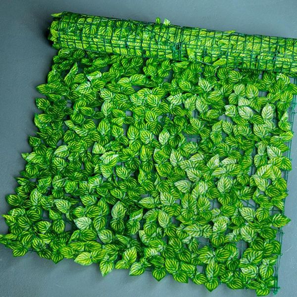 

decorative flowers & wreaths 2021 style artificial plant leaf fence privacy hedge panel decoration for garden courtyard uv protection screen