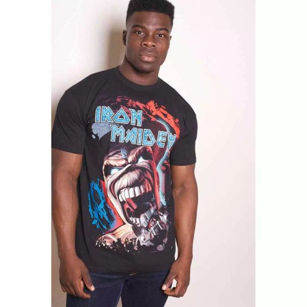 

iron maiden wildest dream vortex licensed men t-shirt, White;black