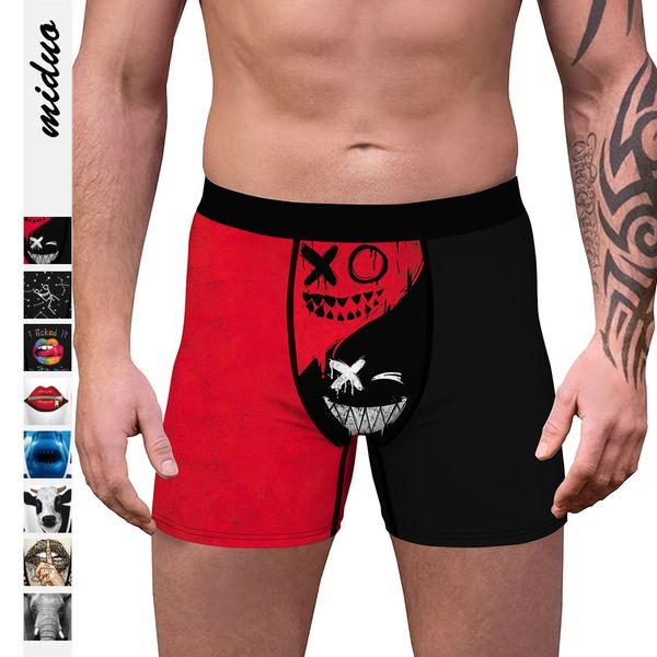 

mens man novelty dtg printing printed underwear underpants halloween costumes 2021 stretch fabric wholesale vendor men waistband boxers brie, Black;white