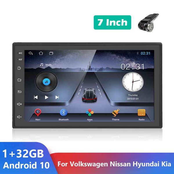 1 + 32G 2 Din Auto Radio GPS Android 10,0 7 