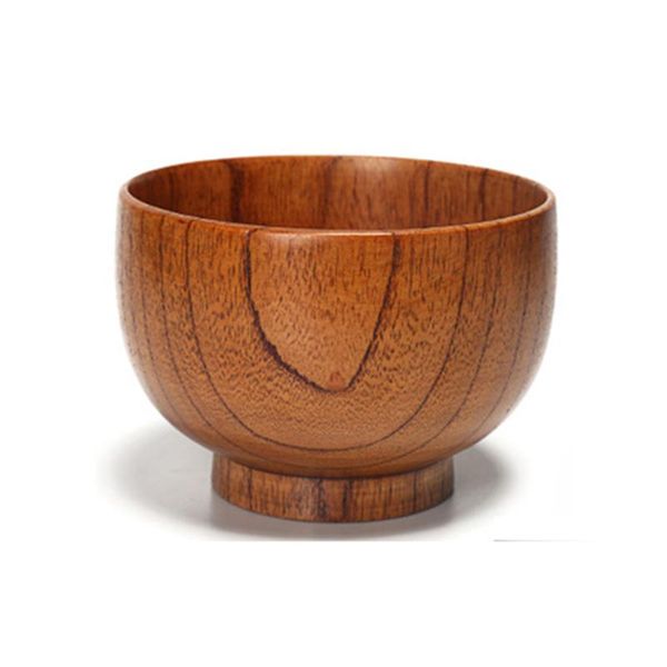 

bowls solid wood round bowl wooden dessert salad pasta soup brown rice kitchen utensils handmade for kids