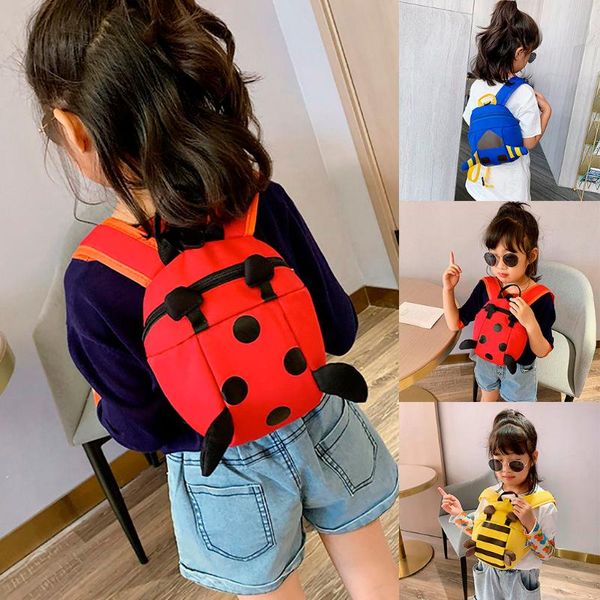 

children's traction school bag fashion backpack female baby anti-lost kids bags kindergarten cartoon #ew