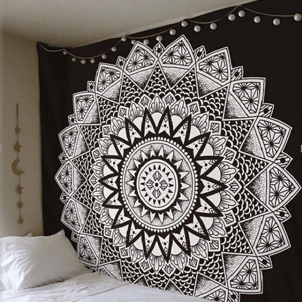 

tapestries mandala tapestry bohemia geometric wall hanging gossip hippie rugs dorm decorative blanket #