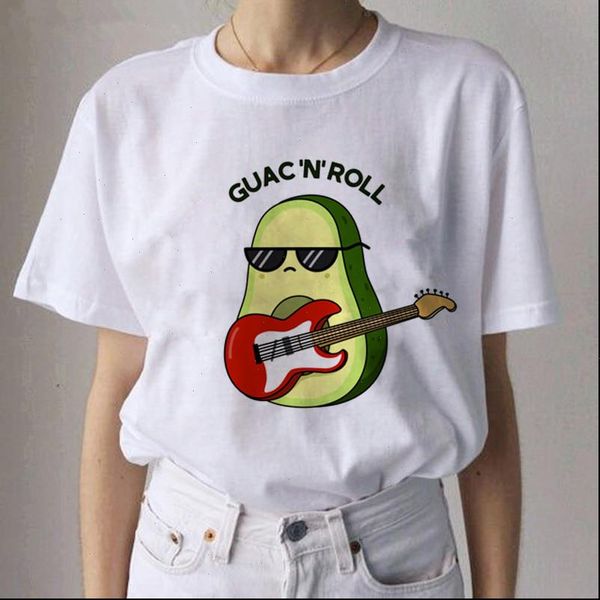 

funny avocado fashion cartoon tee women cute print graphic, White