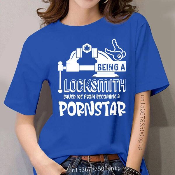 

women's t-shirt women t shirt being a locksmith, White