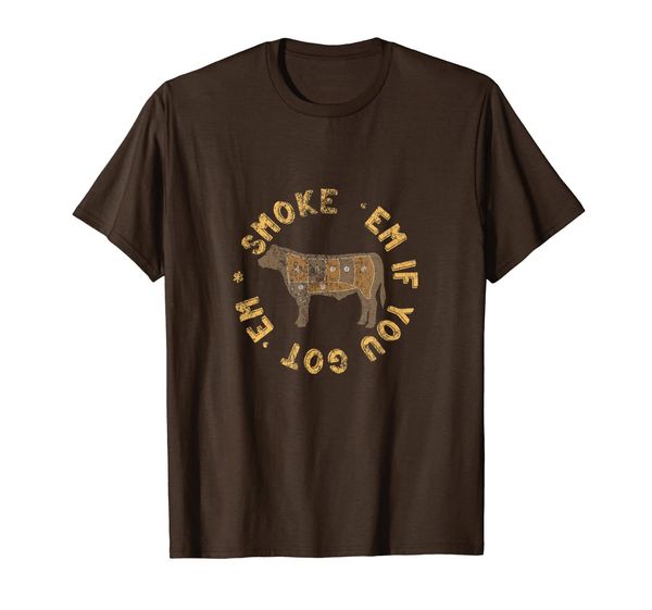 

smoke 'em if you got 'em bbq meat smoking t-shirt tshirt tee, White;black
