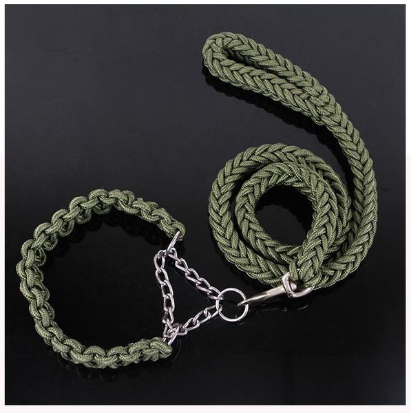 

dog collars & leashes eight -strand braided long leash nylon rope running chain for small medium large dogs traction pet