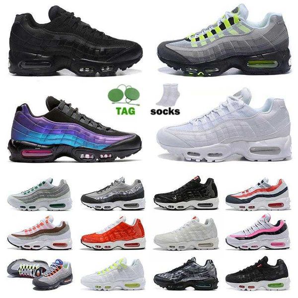 

air max airmax 95 95s og running shoes for men women big size us 12 triple black white what the neon world yin yang laser fuchsia sports