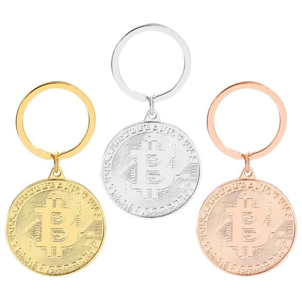 

keychains key chain coin rings jewlery commemorative collectors friends gifts decorative coins bag pendant keychain, Silver