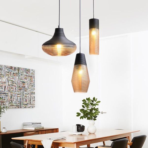 

pendant lamps creative restaurant small glass lamp postmodern designer nordic simple bedroom bedside lights fixtures