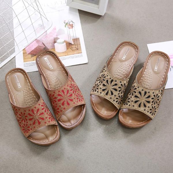 

slippers 2021 summer women designer ladies thick comfortable loafers slipper indoor and outdoor open toe beach casual shoes, Black