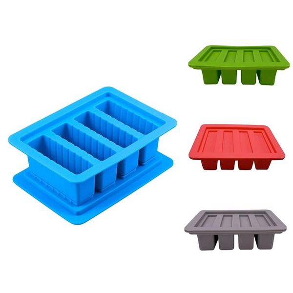 

baking moulds heavy duty silicone butter mold with lid 4 cavities rectangle cream