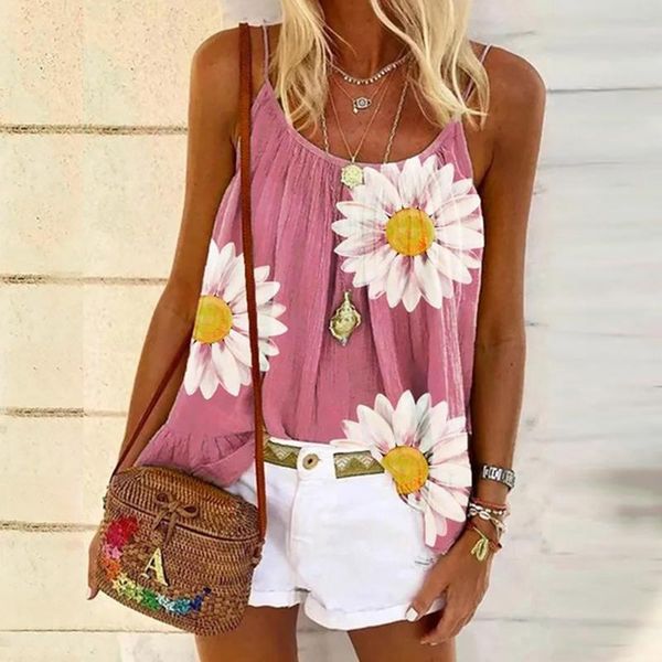 

women's tanks & camis for women summer ladies swing vest sleeveless haut femme en mousseline cami strappy flared plus size y2k clot, White