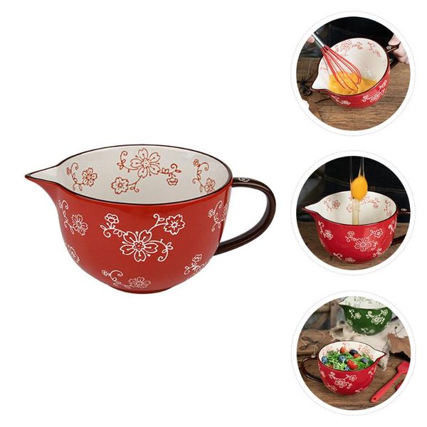 

bowls 1pc exquisite serving mixing bowl fruit creative egg (red)