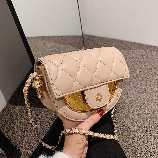 

evening bags high-quality rhombus embroidery thread shoulder bag 2021 fashion autumn and winter women's designer cross-body saddle