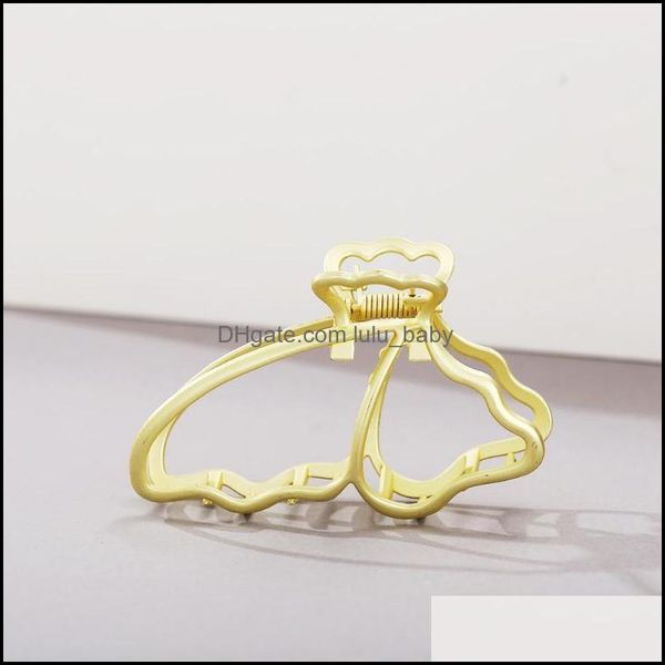 

hair clips & barrettes jewelry larger metal clip golden butterfly elegant temperament hairpin back head headdress women gift wholesale drop, Golden;silver