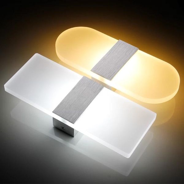 

wall lamp nordic aluminum modern minimalist acrylic led rectangular bedroom bedside el aisle light human body induction