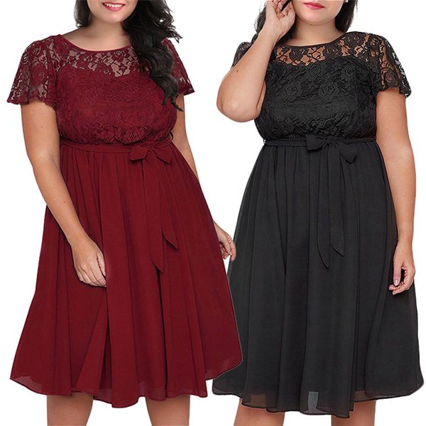

dress summer plus size 6l suitdress calaza rents joint short division women's black red l xl xxl xxxl 4xl 5xl, Black;gray