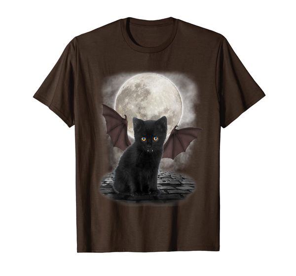 

gothic bat cat shirt vampire funny gifts cats lover t-shirt, White;black