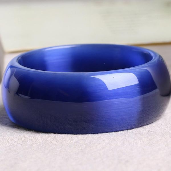 

bangle genuine dark blue natural cat eye stone crystal bangles women lucky gift help marriage bracelet jewelry accessories, Black