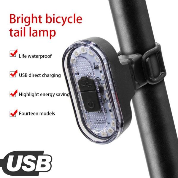 

bike lights usb rechargeable bicycle light high brightness taillight cycling safety warning mtb road waterproof led