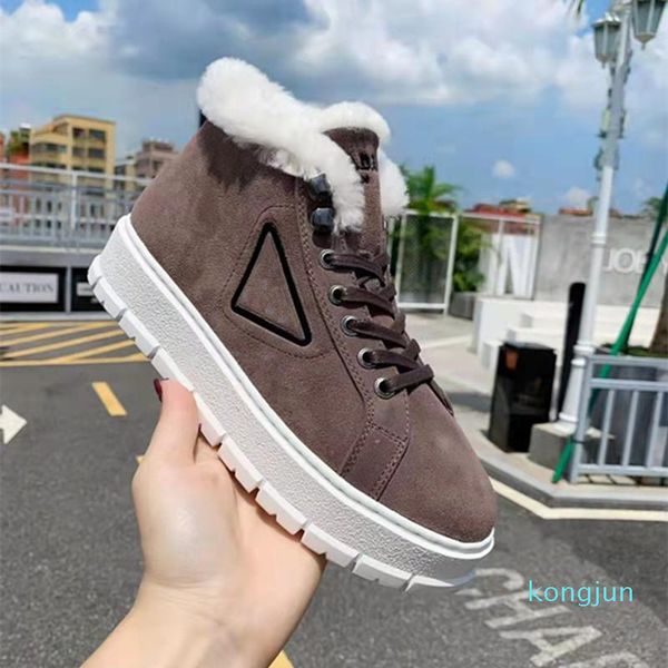 

designer- snow boots womens fashion soft leather flat bottomed girls casual shoes winter black leather shoes wool boots size bare boots wome