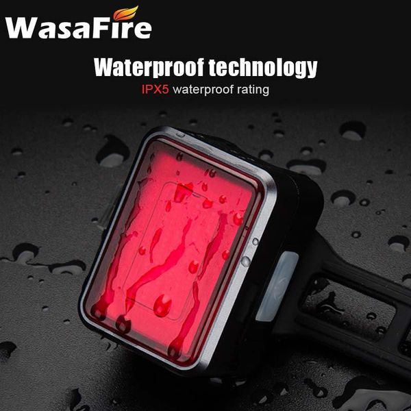 

rechargeable bike tail light smart automatic brake induction bicycle rear cycling accessories warning taillight lights