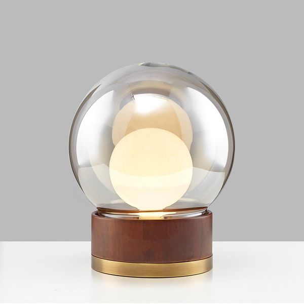 

table lamps modern creative lights wood art glass lamp for restaurant bar study bedroom bedside home decor desk light ta139